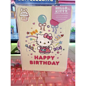 2024 Sanrio Hello Kitty Happy Birthday Card Set Matching Envelope Oversize Seal
